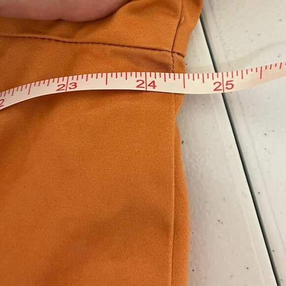 #164 Chico's Orange Button-Down Dress Shirt Size 3 (16) - Picture 4 of 6